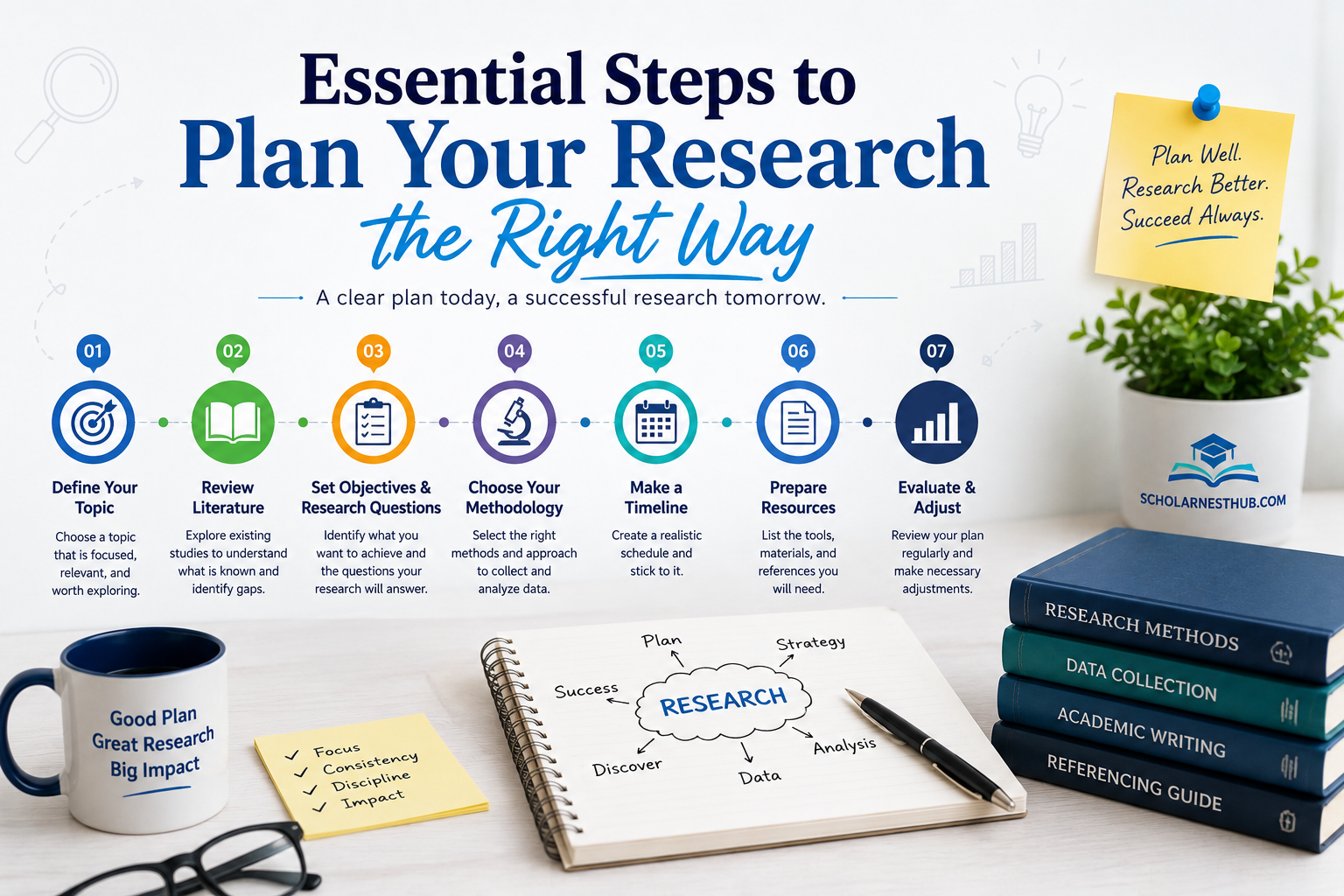 How to Plan Your Research the Right Way: 8 Essential Steps for Students
